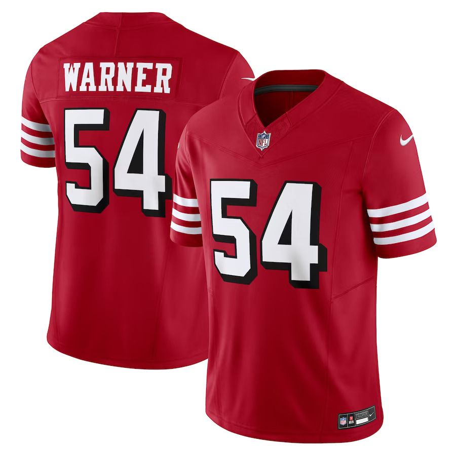 Men San Francisco 49ers #54 Fred Warner Nike Scarlet Vapor F.U.S.E. Limited NFL Jersey->san francisco 49ers->NFL Jersey